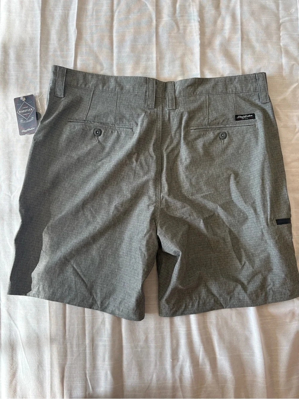 NWT Flag & Anthem Men's Gray MadeFlex Performance Shorts size 34